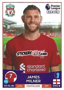 Sticker James Milner - English Premier League 2022-2023 - Panini