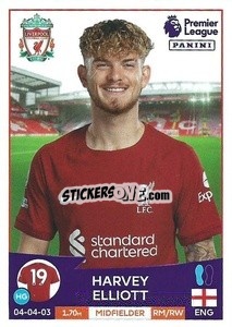 Sticker Harvey Elliott - English Premier League 2022-2023 - Panini