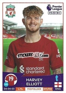 Sticker Harvey Elliott - English Premier League 2022-2023 n. 391 - Panini