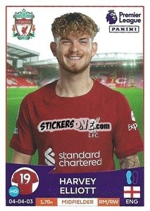 Figurina Harvey Elliott - English Premier League 2022-2023 - Panini