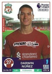 Cromo Darwin Núñez - English Premier League 2022-2023 - Panini