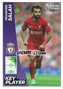 Sticker Mohamed Salah (Key Player) - English Premier League 2022-2023 n. 404 - Panini