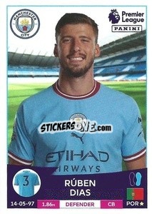 Sticker Rúben Dias - English Premier League 2022-2023 n. 409 - Panini