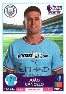 Sticker João Cancelo - English Premier League 2022-2023 n. 413 - Panini