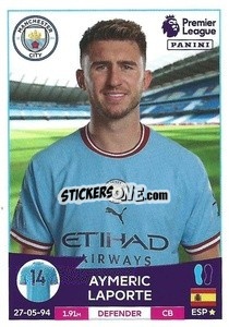 Sticker Aymeric Laporte - English Premier League 2022-2023 n. 414 - Panini
