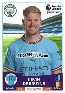 Sticker Kevin De Bruyne - English Premier League 2022-2023 - Panini