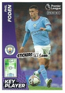 Figurina Phil Foden (Key Player) - English Premier League 2022-2023 - Panini