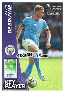 Sticker Kevin De Bruyne (Key Player) - English Premier League 2022-2023 n. 433 - Panini