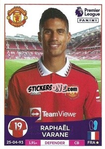 Sticker Raphaël Varane - English Premier League 2022-2023 n. 442 - Panini
