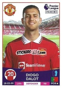 Sticker Diogo Dalot - English Premier League 2022-2023 n. 443 - Panini