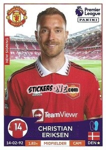 Sticker Christian Eriksen - English Premier League 2022-2023 n. 446 - Panini