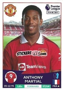 Sticker Anthony Martial - English Premier League 2022-2023 n. 451 - Panini