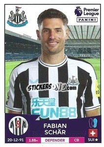 Sticker Fabian Schär - English Premier League 2022-2023 - Panini