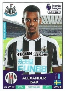 Sticker Alexander Isak - English Premier League 2022-2023 - Panini