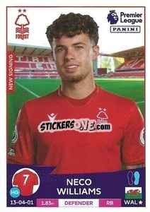 Sticker Neco Williams - English Premier League 2022-2023 n. 496 - Panini