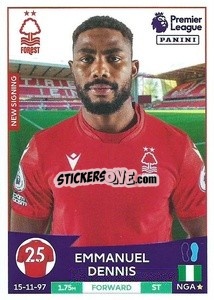 Cromo Emmanuel Dennis - English Premier League 2022-2023 - Panini