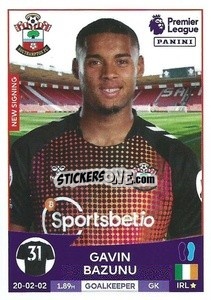 Cromo Gavin Bazunu - English Premier League 2022-2023 - Panini