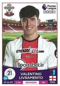 Figurina Valentino Livramento - English Premier League 2022-2023 n. 529 - Panini