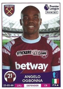 Sticker Angelo Ogbonna - English Premier League 2022-2023 n. 588 - Panini