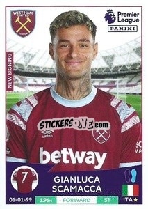 Figurina Gianluca Scamacca - English Premier League 2022-2023 - Panini
