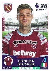 Sticker Gianluca Scamacca - English Premier League 2022-2023 n. 597 - Panini