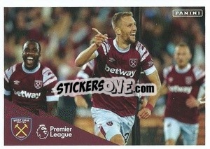Sticker Tomáš Souček (Celebration) - English Premier League 2022-2023 - Panini