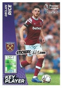 Sticker Declan Rice (Key Player) - English Premier League 2022-2023 n. 604 - Panini