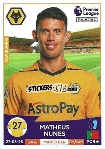 Sticker Matheus Nunes - English Premier League 2022-2023 n. 620 - Panini