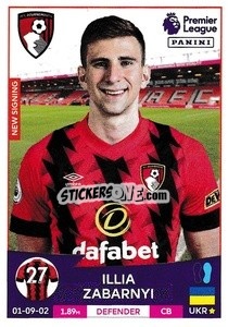 Figurina Ilya Zabarnyi (AFC Bournemouth) - English Premier League 2022-2023 - Panini