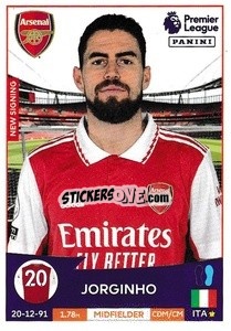 Sticker Jorginho (Arsenal) - English Premier League 2022-2023 n. U6 - Panini