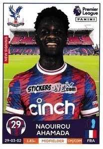 Sticker Naouirou Ahamada (Crystal Palace) - English Premier League 2022-2023 n. U17 - Panini