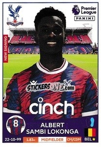 Sticker Albert Mboyo Sambi Lokonga (Crystal Palace) - English Premier League 2022-2023 n. U18 - Panini