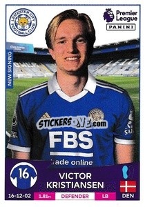 Sticker Victor Kristiansen (Leicester City) - English Premier League 2022-2023 - Panini
