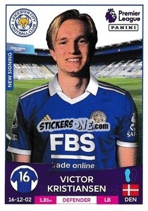 Sticker Victor Kristiansen (Leicester City) - English Premier League 2022-2023 n. U25 - Panini