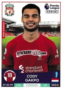 Sticker Cody Gakpo (Liverpool) - English Premier League 2022-2023 n. U27 - Panini