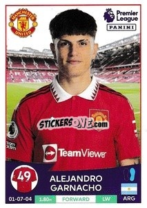 Sticker Alejandro Garnacho (Manchester United) - English Premier League 2022-2023 n. U30 - Panini