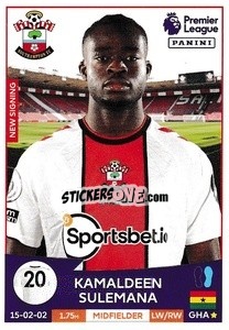 Sticker Kamaldeen Sulemana (Southampton) - English Premier League 2022-2023 n. U39 - Panini