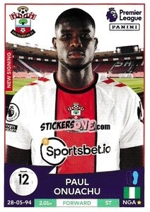 Sticker Paul Onuachu (Southampton) - English Premier League 2022-2023 - Panini