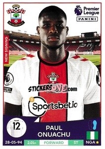 Sticker Paul Onuachu (Southampton) - English Premier League 2022-2023 n. U40 - Panini