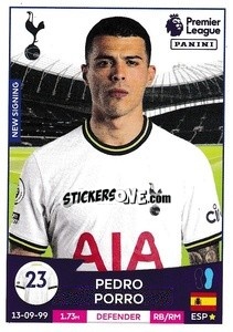 Sticker Pedro Porro (Tottenham Hotspur) - English Premier League 2022-2023 n. U41 - Panini