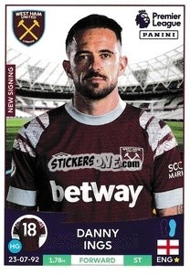 Sticker Danny Ings (West Ham United) - English Premier League 2022-2023 n. U43 - Panini
