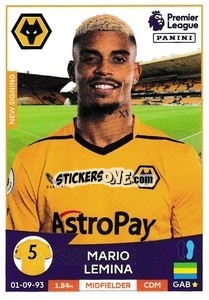 Sticker Mario Lemina (Wolverhampton Wanderers) - English Premier League 2022-2023 n. U45 - Panini