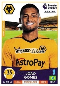 Sticker João Gomes (Wolverhampton Wanderers) - English Premier League 2022-2023 n. U47 - Panini