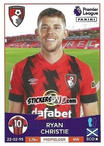 Sticker Ryan Christie - English Premier League 2022-2023 - Panini