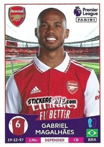 Cromo Gabriel Magalhães - English Premier League 2022-2023 - Panini