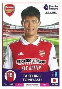 Sticker Takehiro Tomiyasu - English Premier League 2022-2023 n. 61 - Panini