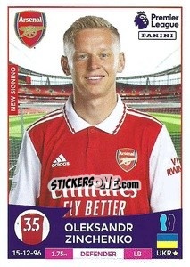 Sticker Oleksandr Zinchenko - English Premier League 2022-2023 - Panini