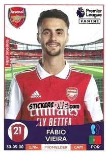 Sticker Fábio Vieira - English Premier League 2022-2023 n. 67 - Panini