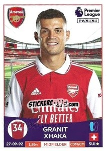 Sticker Granit Xhaka - English Premier League 2022-2023 n. 70 - Panini