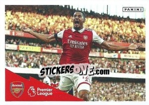 Sticker William Saliba (Celebration) - English Premier League 2022-2023 n. 76 - Panini